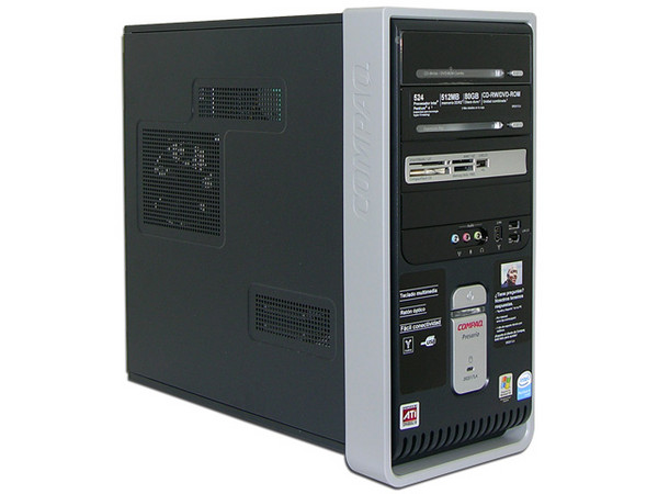 Computadora Compaq Presario SR2017LA,
Procesador Intel Pentium 4 524, 3.06GHz,
Memoria de 512MB PC2-4200 DDR2,
D.D. de 80GB, CD-RW / DVD-ROM Combo,
Red, Módem, Windows XP Home Original,
Sin Monitor.