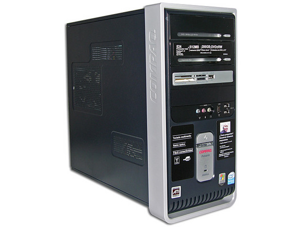 Computadora Compaq Presario SR2020LA,
Procesador Intel Pentium 4 524, 3.06 GHz,
Memoria de 512MB PC2-4200 DDR2,
D.D. de 200GB, DVD±R/RW Doble Capa,
Red, Módem, Windows XP Home Original,
Sin Monitor.