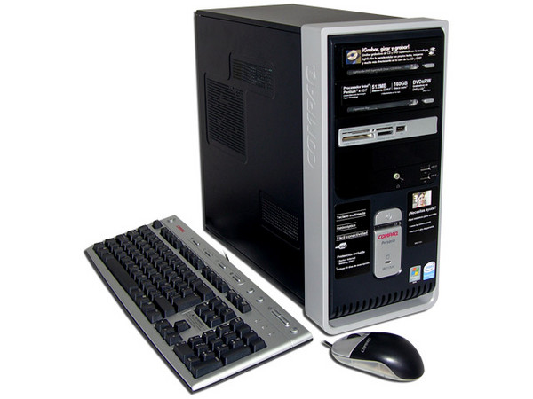Computadora Compaq Presario SR2117LA,
Procesador Intel Pentium 4 631, 3.0GHz,
Memoria de 512MB PC2-4200 DDR2,
D.D. de 160GB, Multi DVD±R/RW LightScribe,
Red, Módem, Windows Vista Home Basic,
No Incluye Monitor.