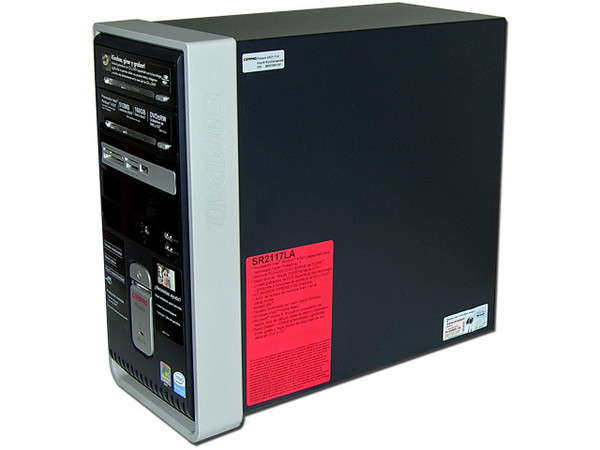 Computadora Compaq Presario SR2117LA,
Procesador Intel Pentium 4 631, 3.0GHz,
Memoria de 512MB PC2-4200 DDR2,
D.D. de 160GB, Multi DVD±R/RW LightScribe,
Red, Módem, Windows Vista Home Basic,
No Incluye Monitor.