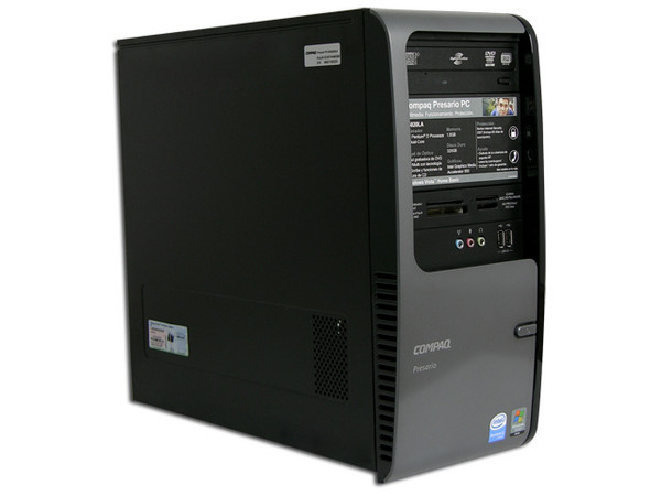 Computadora Compaq Presario SR5020LA,
Procesador Intel Pentium D 925 de 3.0Ghz,
Memoria 1GB PC2-4200 DDR2,
D.D. de 320GB Serial ATA, Super Multi DVD±R/RW,
Red 10/100, Módem 56K, Windows Vista Home Basic,
No Incluye Monitor
