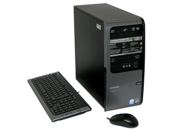 Computadora Compaq Presario PC SR5217LA,
Procesador Intel Dual-Core E2140 (1.6 GHz),
Memoria de 1GB PC2-4200 DDR2,
D.D. de 250GB, DVD±R/RW LightScribe,
Red, Módem, Windows Vista Home Basic,
No Incluye Monitor.
