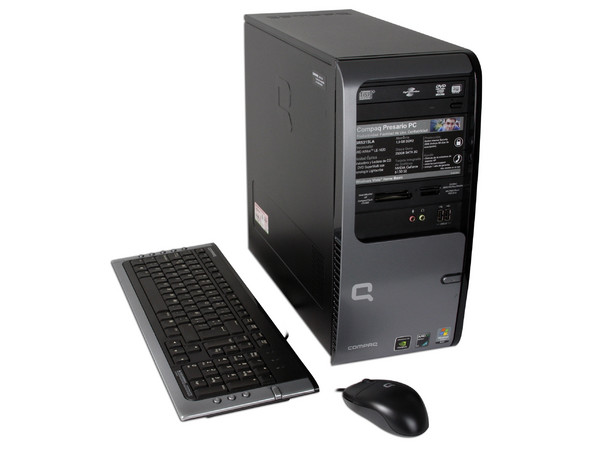 Computadora Compaq Presario PC SR5315LA,
Procesador AMD Athlon LE-1620 de 2.4GHz,
Memoria 1GB PC2-5300 DDR2,
D.D. de 250GB SATA, SuperMulti DVD±R/RW LightScribe,
Red, Módem, Windows Vista Home Basic,
No Incluye Monitor