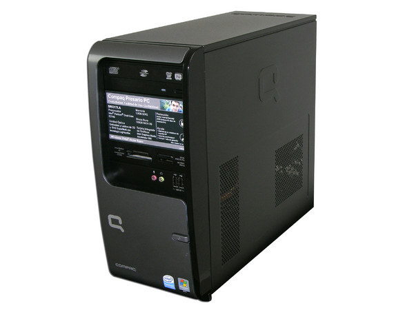 Computadora Compaq Presario SR5317LA,
Procesador Intel Pentium Dual-Core E2140 (1.6GHz),
Memoria de 1GB PC2-5300 DDR2,
D.D. de 320GB, DVD±R/RW LightScribe,
Red, Módem, Windows Vista Home Basic,
No Incluye Monitor.
