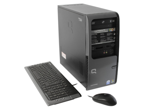Computadora Compaq Presario SR5417LA,
Procesador Intel Pentium DualCore E2180 (2.0GHz),
Memoria de 2GB PC2-6400 DDR2,
D.D. de 320GB, SuperMulti DVD±R/RW,
Red, Módem, Windows Vista Home Basic,
No Incluye Monitor
