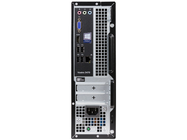 Desktop DELL Vostro 3470 SFF,
Procesador Intel Core i3 8100 (3.60 GHz),
Memoria de 4GB DDR4,
Disco Duro de 1TB,
Video UHD Graphics 630,
Unidad Óptica DVD±R/RW,
S.O. Windows 10 Pro (64 Bits)