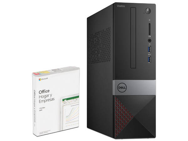 Desktop DELL Vostro 3471,
Procesador Intel Core i5 9400 (hasta 4.10 GHz),
Memoria de 8GB DDR4,
Disco Duro de 1TB,
Video HD Graphics 630,
S.O. Windows 10 Pro (64 Bits).
Incluye Office Home and Business 2019.