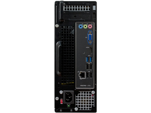 Computadora Dell Vostro 270s, 
Procesador Intel Core i3-3220 (3.3 GHz) 3era Generación, 
Memoria de 6 GB DDR3, D.D. de 1 TB,
DVD±R/RW DL, Video Intel HD Graphics 2500,
Windows 7 Professional (64 Bits), 
No Incluye Monitor.