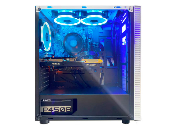 PC Gamer Digital Master Iron White V1.1,
Procesador AMD Ryzen 5 5600G (hasta 4.4 GHz),
Memoria de 16GB DDR4,
SSD de 1TB,
Video Radeon RX 6600,
S.O. No Incluye