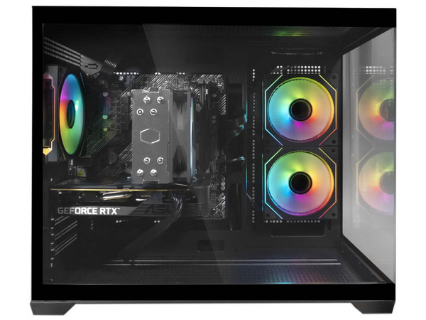 PC de Escritorio Digital Master Gamer & Diseño V2,
Procesador AMD Ryzen 5 5500 (hasta 4.2 GHz),
Memoria de 16GB DDR4,
SSD de 1TB,
Video GeForce RTX 5050,
Sistema de Enfriamiento Liquido
S.O. No Incluye. Color Negro.