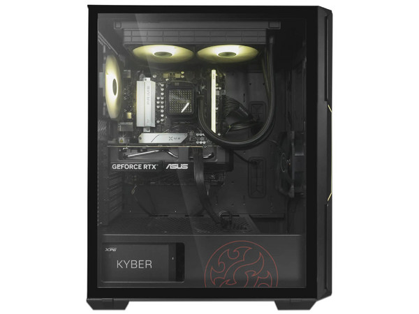 Desktop Digital Master Gamer Pro V1.1,
Procesador AMD Ryzen 5 9600 X (hasta 5.4 GHz),
Memoria de 16GB DDR5,
SSD de 1TB, Disipador Liquido,
Video GeForce RTX 5060,
S.O. No Incluye, Color Negra.