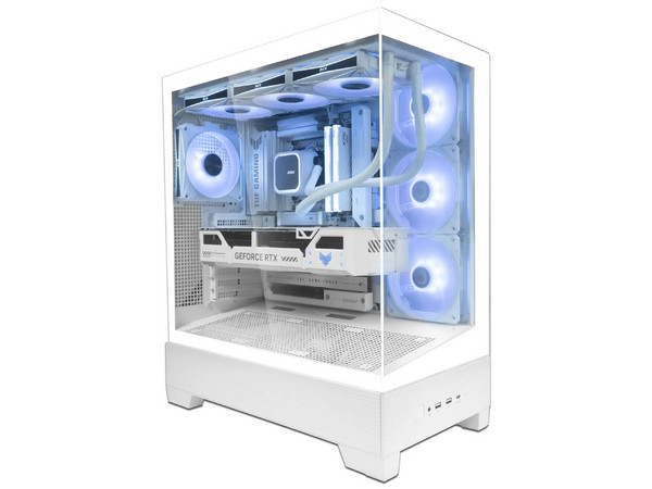 PC de Escritorio Digital Master Gamer Pro V1.0,
Procesador AMD Ryzen 7 9700X (hasta 5.5 GHz),
Memoria de 32GB SSD de 1TB,
Video GeForce RTX 5070 Ti,
S.O. No Incluye, Color Blanca.