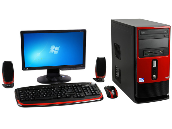 Computadora GHIA 1263,
Procesador Intel Pentium Dual Core E5700 (3.0 GHz),
Memoria de 2GB DDR3, Disco Duro de 500GB, 
DVD±R/RW, Red, 
Windows 7 Starter,
Monitor LED de 15.6