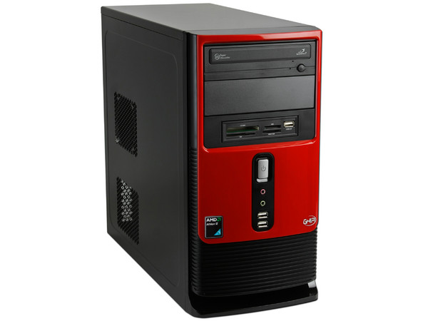 Computadora GHIA 944,
Procesador AMD Athlon II X2 250 (3.0GHz),
Memoria de 3GB DDR3, D.D. de 500GB,
Video GeForce 6150SE, DVD±R/RW, Red,
Windows 7 Home Basic (32 bits),
Monitor 18.5