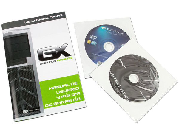 Computadora Gamer GHIA 1162 GX,
Procesador AMD Phenom II X2 560 (3.3 GHz),
Memoria de 4GB DDR3, D.D. de 500GB,
Video NVIDIA GeForce GTX460,
DVD±R/RW, Red, Audio HD,
Windows 7 Home Premium (64 bits),
No Incluye Monitor.