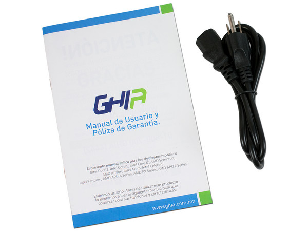 Desktop GHIA  PCGHIA-2179,
Procesador Intel Celeron J1900 (hasta 2.42 GHz),
Memoria de 2GB DDR3,
Disco Duro de 500GB,
Video Intel HD Graphics,
Unidad Óptica DVD±R/RW,
S.O. Windows 10 Home (64 Bits)