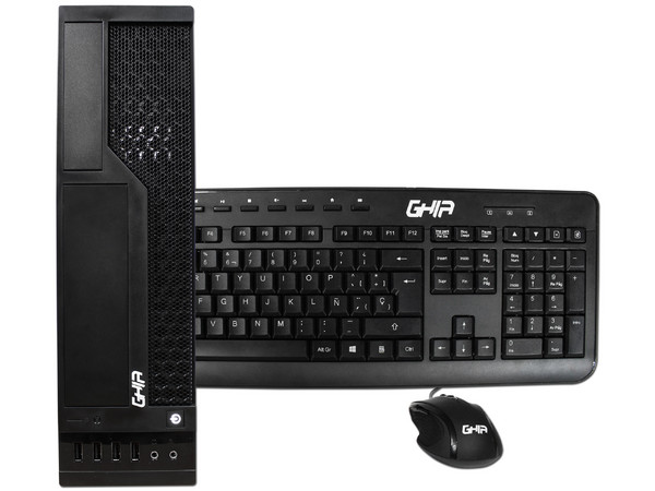 Desktop GHIA Macro 5003,
Procesador Intel Core i3 6100 (3.7 GHz),
Memoria de 4GB DDR3,
Disco Duro de 500GB,
Video Intel HD Graphics 530,
Unidad Óptica DVD±R/RW,
S.O. Windows 10 Pro (64 Bits)