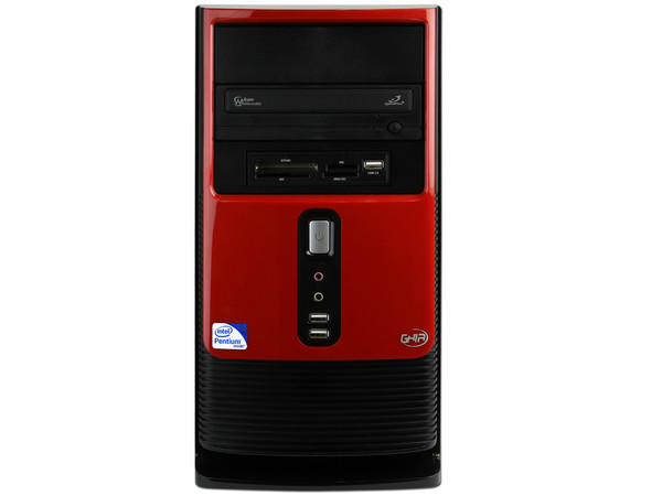 Computadora GHIA 992,
Procesador Intel Pentium Dual Core E5700 (3.0 GHz),
Memoria de 2GB DDR3,
D.D. de 320GB, DVD±R/RW,
Red, Windows 7 Starter,
Monitor 18.5