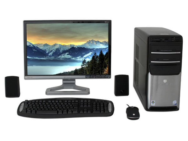 Computadora Gateway GT3248m,
Procesador Intel Core 2 Duo E4500  (2.2GHz),
Memoria 2GB DDR2,D.D. 500GB SATA,
 DVD±R/RW, Sintonizador de TV,
Red, Módem, Windows Vista Home Premium,
Monitor LCD Widescreen de 22