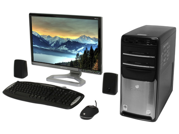 Computadora Gateway GT3248m,
Procesador Intel Core 2 Duo E4500  (2.2GHz),
Memoria 2GB DDR2,D.D. 500GB SATA,
 DVD±R/RW, Sintonizador de TV,
Red, Módem, Windows Vista Home Premium,
Monitor LCD Widescreen de 22