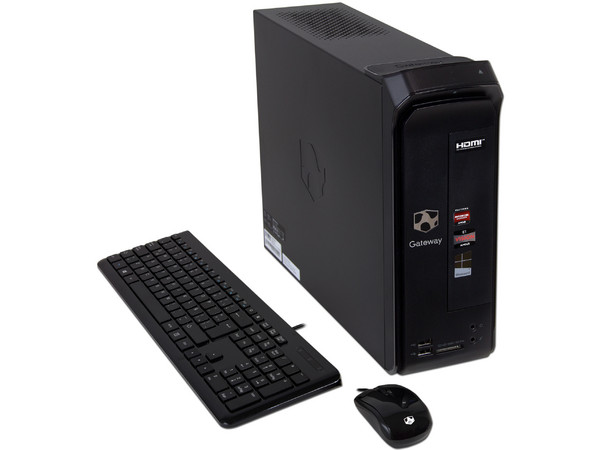 Computadora Gateway SX2110-MO308,
Procesador AMD E1-1200 (1.4 GHz),
Memoria de 2GB DDR3, D.D. de 500 GB,
DVD±R/RW DL, Red, Video Radeon HD 7310,
Windows 8 (64 Bits),
No Incluye Monitor.