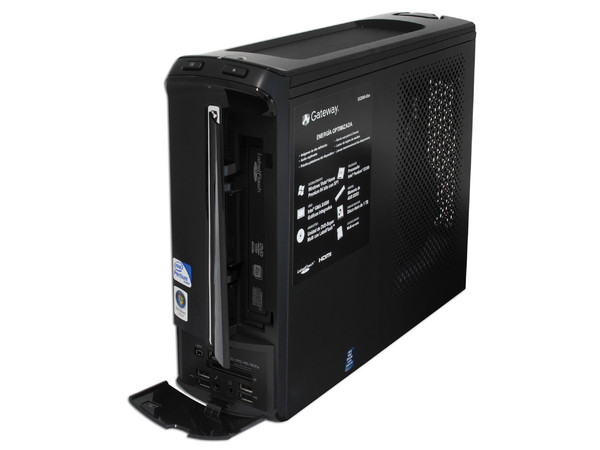 Mini Computadora Gateway SX2800-05m,
Procesador Intel Pentium Dual Core E5300 (2.6GHz),
Memoria 4 GB 1066 DDR3 ,
D.D. de  1TB  SATA, Super Multi DVD±R/RW,
Red,  HDMI , Windows Vista