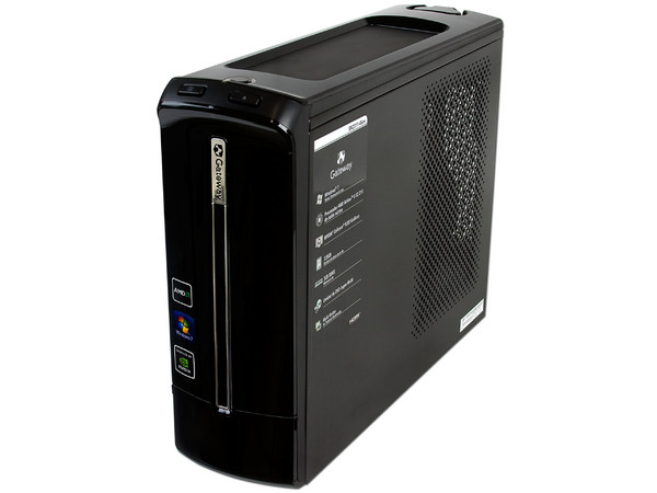 Computadora Gateway SX2311-06M,
Procesador AMD Athlon II X2 220 (2.8 GHz),
Memoria 3GB DDR3, D.D. 320GB SATA,
Video NVIDIA GeForce 9200,
DVD±R/RW DL, Red 802.11b/g/n,
Windows 7 Home Premium (64-bit),
Monitor LCD Widescreen de 20
