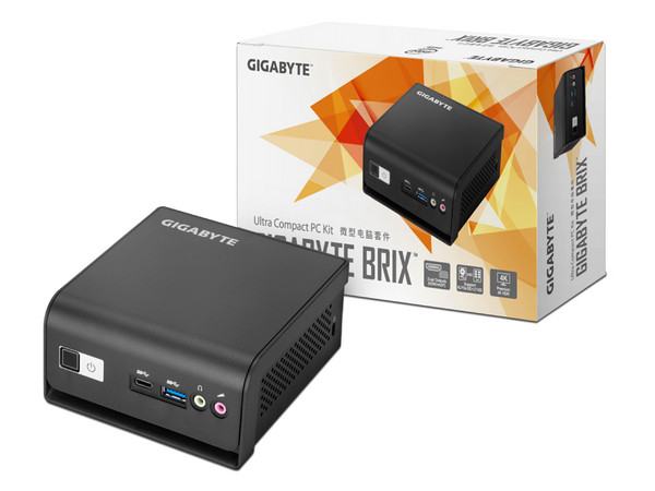 Mini PC de Escritorio GIGABYTE Brix: 
Procesador Celeron N5105 (hasta 2.9 GHz), 
Soporta Memoria DDR4, 
Soporta M.2, 
Video UHD Graphics 605, 
S.O. No inclido.