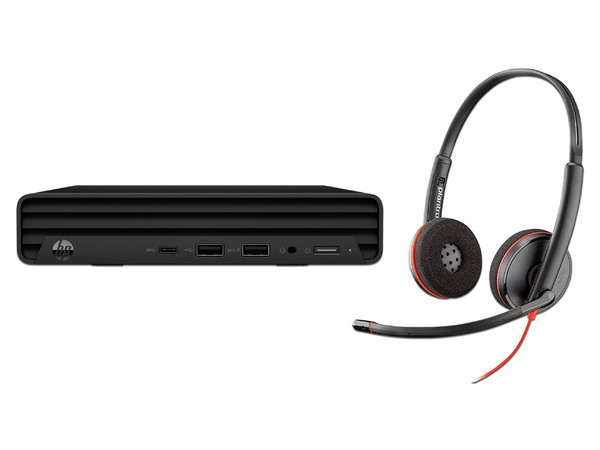 Mini PC de Escritorio HP 260 G4,
Procesador Intel Core i3 10110U (hasta 4.1 GHz),
Memoria de 8GB DDR4,
SSD de 256GB,
Video UHD Graphics,
S.O. Windows 11 Pro (64 Bits), Incluye Audífonos con micrófono Plantronics Blackwire C3220.