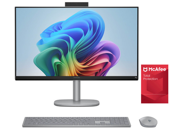 PC All in One HP OmniStudio X AI 27-cs1251la,
Procesador Intel Core Ultra 5 226V (hasta 4.5 GHz),
Memoria de 16GB LPDDR5,
SSD de 512GB,
Pantalla de 27