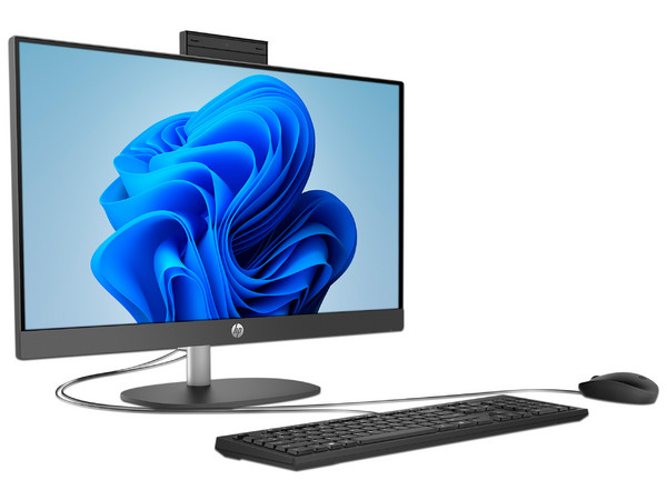 PC All in One HP ProOne 245 G10: 
Procesador AMD Ryzen 3 7320U (hasta 4.1 GHz), 
Memoria de 8GB DDR5, 
SSD de 512GB, 
Pantalla de 23.8