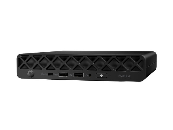 Mini PC de Escritorio HP ProDesk 4 AI G1i: 
Procesador Intel Core Ultra 5 235T (hasta 5.0 GHz), 
Memoria de 8GB DDR5, 
SSD de 512GB, 
Video Intel Graphics, 
S.O. Windows 11 Pro.