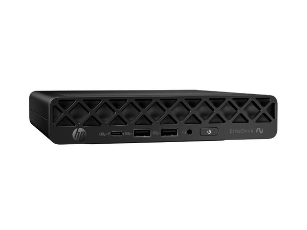 PC Mini HP EliteDesk 8 G1a,
Procesador AMD Ryzen 5 AI 340 (hasta 4.8 Ghz),
Memoria de 16GB DDR5,
SSD de 1TB,
Video Radeon 840M,
S.O. Windows 11 Pro. Color Negra.