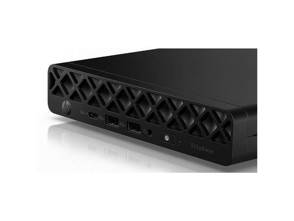 PC de Escritorio HP EliteDesk 8 Mini G1a,
Procesador AMD Ryzen 5 220 (hasta 4.9 GHz),
Memoria de 8GB DDR5,
SSD de 512GB,
Video Radeon 740M,
S.O. Windows 11 Pro. Color Negro.