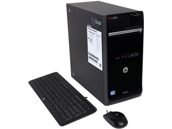 Computadora HP Pavilion P6-2302la,
Procesador Intel Core i3-2120 (3.3 GHz),
Memoria de 4GB DDR3, D.D. de 1 TB,
DVD±R/RW DL, Video Intel HD Graphics 2000,
Windows 8 (64 Bits),
No Incluye Monitor.