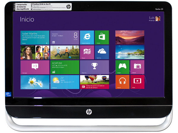 Computadora All-in-One HP 20-b248la,
Procesador Intel Celeron G 1610 (2.6 GHz),
Memoria 6 GB DDR3, D.D. de 1 TB,
Video Intel HD Graphics,
DVD±R/RW DL, Red, 802.11b/g/n,
Windows 8 (64 Bits),
Pantalla LED de 20