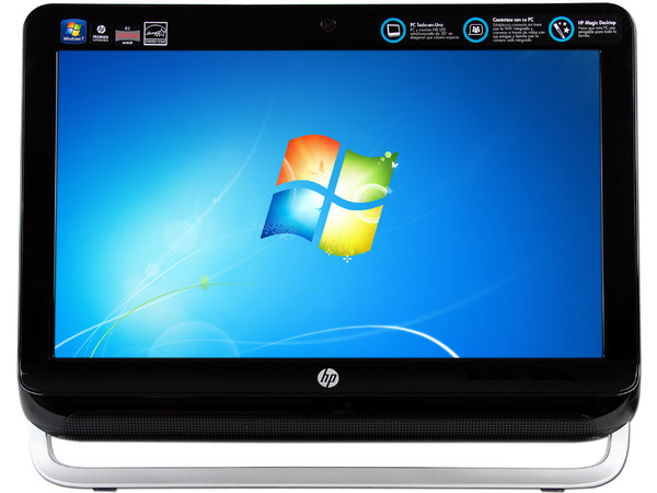 Computadora HP All in One Omni 120-1150la,
Procesador AMD E2-1800 (1.7 GHz),
Memoria 2GB DDR3, D.D. de 1TB,
Video Radeon HD  7300, DVD±R/RW DL, Red 802.11b/g/n,
Windows 7 Home Basic (64 bits),
Pantalla LED HD de 20