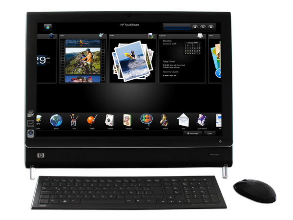 Computadora HP TouchSmart PC IQ510la,
Procesador Intel Core 2 Duo T5850 (2.16 Ghz),
Memoria 4GB PC2-5300 DDR2,
D.D. de 500GB SATA, SuperMulti DVD±R/RW,
Monitor HD Sensible al Tacto de 22