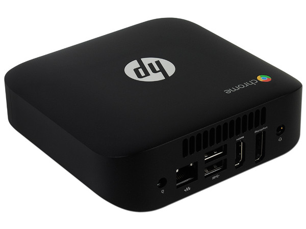 Mini PC HP Chromebox,
Procesador Intel Core i7-4600U (2.1 GHz),
Memoria 4 GB DDR3,  SSD MLC M.2 de 16 GB,
Video Intel HD Graphics 4400,
Chrome OS,
No Incluye Monitor.