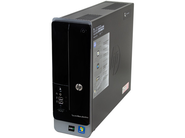 Mini Computadora HP Slimline S5-1010la,
Procesador AMD Athlon II X3 450 (3.2GHz),
Memoria 4GB DDR3, D.D. de 1TB,
DVD±R/RW LightScribe, Red, Wi-Fi,
Video Nvidia GF 6150 SE,
Windows 7 Home Basic (64 Bits),
No Incluye Monitor