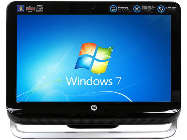 Computadora HP All in One Omni 120-1016la (QS324AA),
Procesador AMD E-450 (1.65 GHz),
Memoria 4GB DDR3, D.D. de 1TB,
Video Radeon HD 6320, DVD SuperMulti, Red 802.11b/g/n,
Windows 7 Home Basic (64 bits),
Monitor LED HD de 20