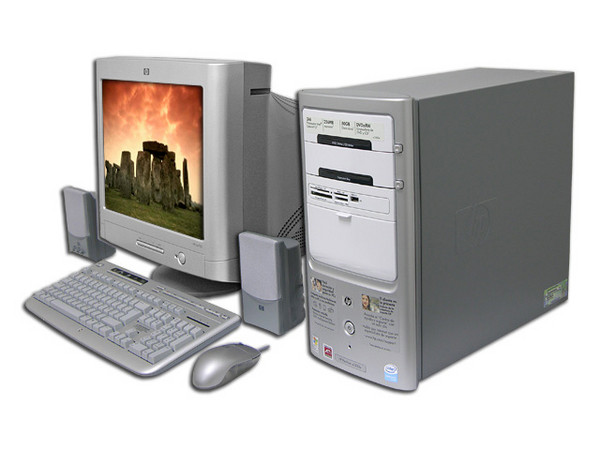 Computadora HP Pavilion a1300LA,
Procesador Intel Celeron D 346 (3.06 GHz),
Memoria 256MB PC2-4200 DDR 2,
D.D. de 80 GB, Unidad DVD±RW (16X),
Monitor de 17