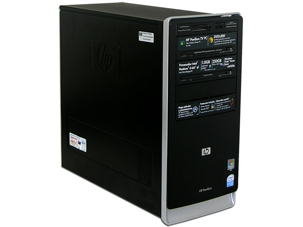 Computadora HP Pavilion a6000la,
Procesador Intel Pentium 4 641 HT (3.2 GHz),
Memoria 1 GB (2 x 512) PC2-4200 DDR2,
D.D. de 250GB SATA, Super Multi DVD±R/RW LightScribe,
Red, Módem, Windows Vista Home Basic.
No Incluye Monitor