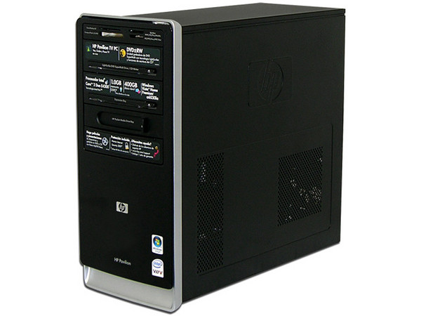 Computadora HP Media Center Pavilion a6030la,
Procesador Intel Core 2 Duo E4300 (1.8Ghz),
Memoria 1 GB (2 x 512) PC2-4200 DDR2,
D.D. de 400GB SATA, Super Multi DVD±R/RW LightScribe,
Red, Módem, Windows Vista Home Premium.
No Incluye Monitor