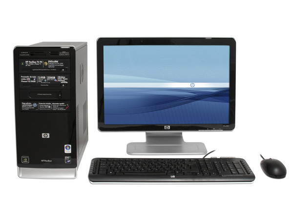 Computadora HP Pavilion PC TV a6410la,
Procesador AMD Phenom X3 8400 de (2.1GHz),
Memoria 2GB PC2-6400 DDR2, Sintonizadora TV,
D.D. de 320GB SATA, SuperMulti DVD±R/RW LightScribe,
Red, Módem, Windows Vista Home Premium,
Monitor LCD w1907 de 19