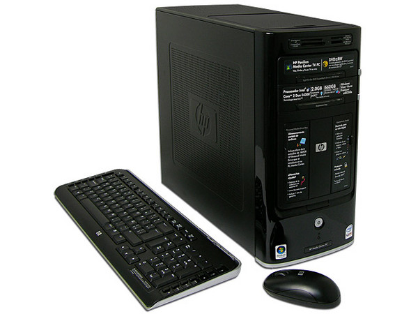 Computadora HP Pavilion Media Center m8050la,
Procesador Intel Core 2 Duo E4300 (1.8Ghz),
Memoria 2 GB (2 x 1024) PC2-4200 DDR2,
D.D. de 500GB SATA, Super Multi DVD±R/RW LightScribe,
Red, Módem, Windows Vista Home Premium.
No Incluye Monitor