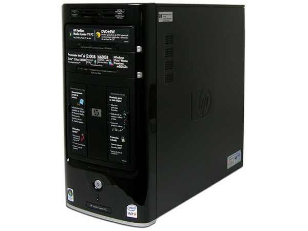 Computadora HP Pavilion Media Center m8050la,
Procesador Intel Core 2 Duo E4300 (1.8Ghz),
Memoria 2 GB (2 x 1024) PC2-4200 DDR2,
D.D. de 500GB SATA, Super Multi DVD±R/RW LightScribe,
Red, Módem, Windows Vista Home Premium.
No Incluye Monitor