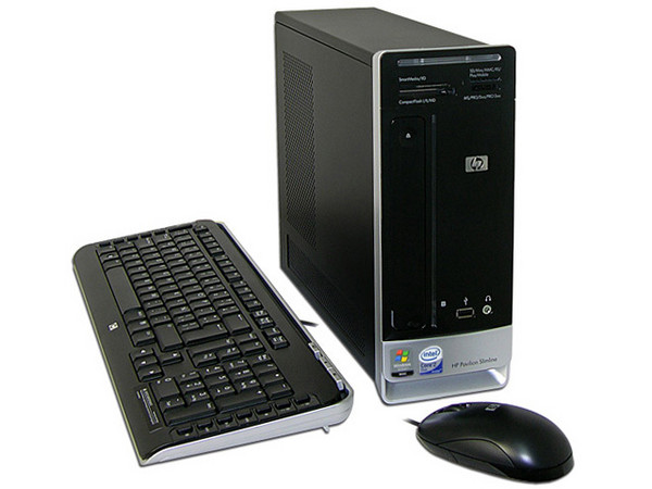Computadora HP Pavilion Slimline s3020la,
Procesador Intel Core 2 Duo E4300 (1.8Ghz),
Memoria 1 GB (2 x 512) PC2-4200 DDR2,
D.D. de 320GB SATA, Super Multi DVD±R/RW LightScribe,
Red, Módem, Windows Vista Home Basic.
No Incluye Monitor