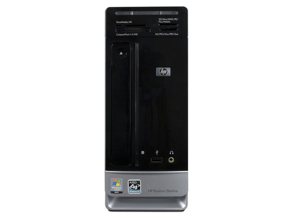 Computadora HP Pavilion Slimline PC s3310la
Procesador AMD Athlon X2 BE-2300 (1.9GHz),
Memoria 1GB PC2-5300 DDR2,
D.D. de 250GB, Super Multi DVD±R/RW/LightScribe,
Módem, Red, Wireless, Windows Vista Home Basic,
Incluye Monitor LCD 19