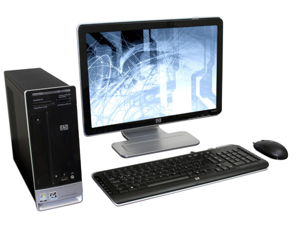 Computadora HP Pavilion Slimline PC s3310la
Procesador AMD Athlon X2 BE-2300 (1.9GHz),
Memoria 1GB PC2-5300 DDR2,
D.D. de 250GB, Super Multi DVD±R/RW/LightScribe,
Módem, Red, Wireless, Windows Vista Home Basic,
Incluye Monitor LCD 19